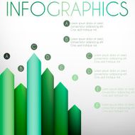 Green infographics elements