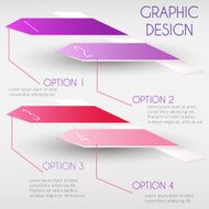 Graphic design with pink arrows