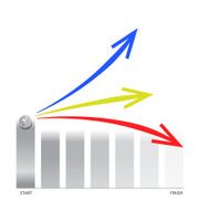 Vector graph chart arrow for business strategy N3