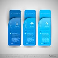 Vector tabs as design elements for business layouts N36