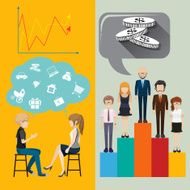 Infographic with people and graph N2