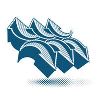 Abstract arrows vector symbol graphic design template N2