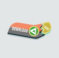 Colorful download web button Modern flat design N3
