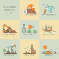 Extractive industry icons