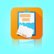 Flat Color Declained Contract Icon