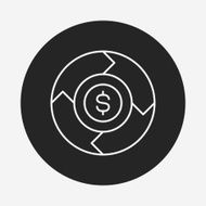 Information chart line icon N100