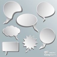Communication bubbles on the grey background