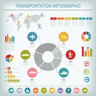 Transportation infographics elements