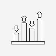 Information chart line icon N139