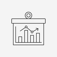 Information chart line icon N155