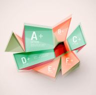 Geometric shapes with sample text Abstract template N6