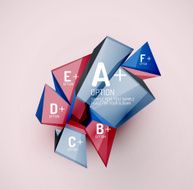 Geometric shapes with sample text Abstract template N7