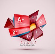 Geometric shapes with sample text Abstract template N11