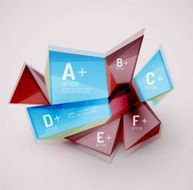 Geometric shapes with sample text Abstract template N13