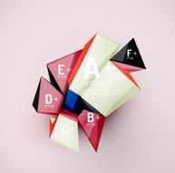 Geometric shapes with sample text Abstract template N14