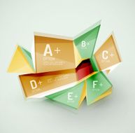 Geometric shapes with sample text Abstract template N16