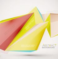 Geometric shapes in the air Vector abstract background N16