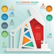 Oil industry info graphic design clean vector N5