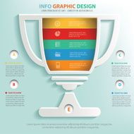 Trophy info graphic design clean vector N6