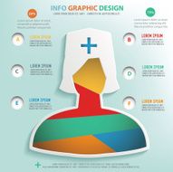 Nurse info graphic design clean vector