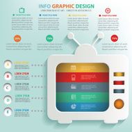 Television info graphic design clean vector N2