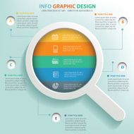 Zoom info graphic design clean vector
