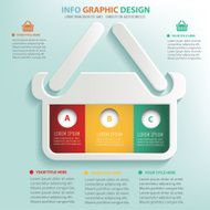Basket info graphic design clean vector