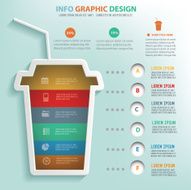 Coffee info graphic design clean vector N2