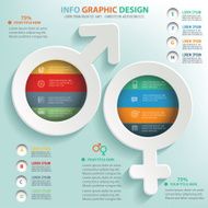 Sex symbol info graphic design clean vector