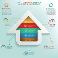 Home info graphic design clean vector