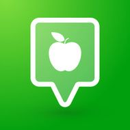 Square tooltip with a fruit