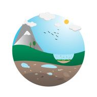 Collection of icons Concept design infographics ecology N2