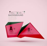 Geometric shapes with sample text Abstract template N19