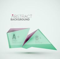 Geometric shapes with sample text Abstract template N20