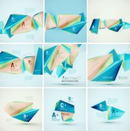 Geometric shapes in the air Vector abstract background N17