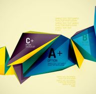 Geometric shapes in the air Vector abstract background N20
