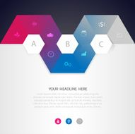 Abstract business info graphics geometric background with polygons