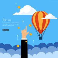 Business start press flat design