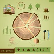 Wooden log with design elements