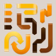 modern ribbon arrows set