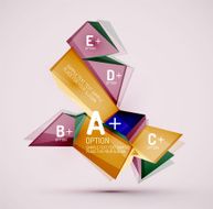 Geometric shapes with sample text Abstract template N22
