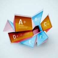 Geometric shapes with sample text Abstract template N23