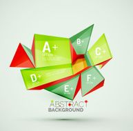 Geometric shapes with sample text Abstract template N24