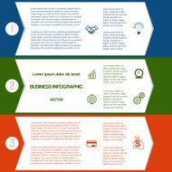 Infographic arrows template three positions
