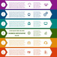 Infographic arrows template six positions