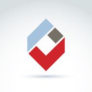 Vector abstract corporate design element Geometric symbol N2