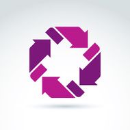Vector loop sign circulation and rotation icon isolated N2