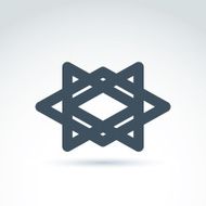 Vector abstract intersected monochrome rhombs and triangles
