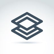 Vector abstract icon symbol N2