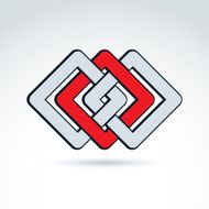 Complex geometric corporate element Vector abstract colorful N2